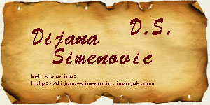 Dijana Simenović vizit kartica